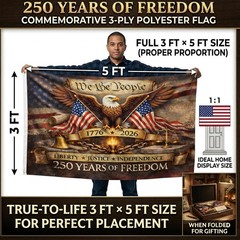 250th Anniversary USA Flag 3×5 36 inches by 60 inches, 250 Years Of Freedom