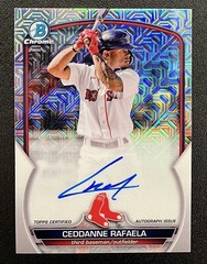 QTY AVL Ceddanne Rafaela Auto Bowman Chrome Mojo Refractor Autograph Prospect