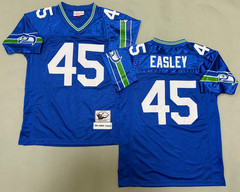 Vintage Kenny Easley #45 Seahawks Throwback Royal Stitched Jersey