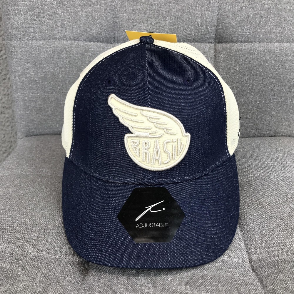 Brazil National Team Hat Cap Snap Back Mens One Size Blue Soccer Fi Collection