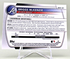 2025 Bowman Draft Chrome – #BDC-81 Briggs Mckenzie Braves
