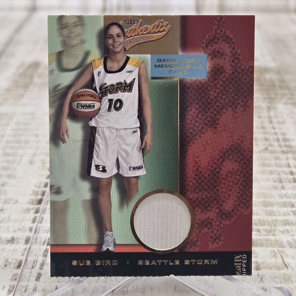 2002 Fleer Authentix WNBA – Memorabilia Sue Bird Ripped (MEM, RC)