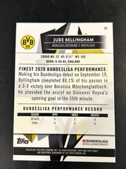 JUDE BELLINGHAM 2020-21 TOPPS FINEST BUNDESLIGA ROOKIE RC #32 FREE USA SHIP QTY
