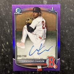 Anthony Eyanson 2025 Bowman Draft 1st Bowman Purple Auto /250 Red Sox Orioles