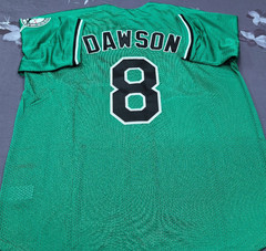 VINTAGE Andre Dawson #8 Marlins Throwback Teal Sewn Stitched Jersey.