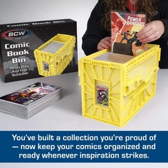 Short Comic Book Bin | Holds 150 Comics | Stackable Plastic Storage | Acid-Fr…