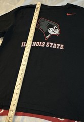 Nike Illinois State Redbirds Men’s Blackout Logo T-Shirt Large Black NCAA Tee