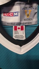 CCM San Jose Sharks NHL Hockey Jersey Teal/Black/White Unisex Adult L Canada
