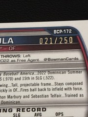 2023 Bowman Chrome Prospects – Josue De Paula – /250 Purple Refractor #BCP-172