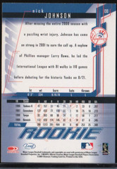 Nick Johnson (Yankees) 2001 Leaf Rookies & Stars Rookie Card #130