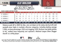 2026 Topps Chrome #156 Alec Burleson Raywave Refractors