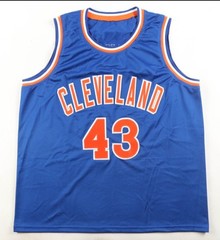 🔥Signed Brad Daugherty Cleveland Blue Basketball XL Jersey Beckett BRAND NEW!🔥