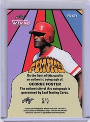 George Foster 2026 Leaf Vivid #FA-GF1 Funky Red Lazer #/6 Auto