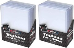 50 BCW Topload Rigid 3X4 Hard Plastic Toploader Storage Holder Trading Cards