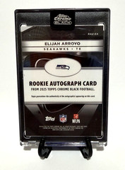 2025 Topps Chrome Black Footbal Elijah Arroyo (RC)Auto True ORANGE /25-Seahawks!