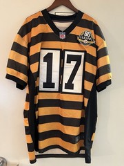 NIKE Pittsburg Steelers Throwback Mike Wallace 80TH SEASON BUMBLEBEE JERSEY #17