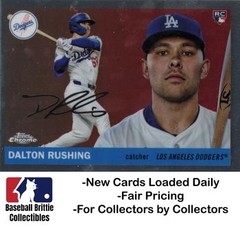 2025 Topps Chrome Platinum #295 Dalton Rushing RC Rookie Los Angeles Dodgers
