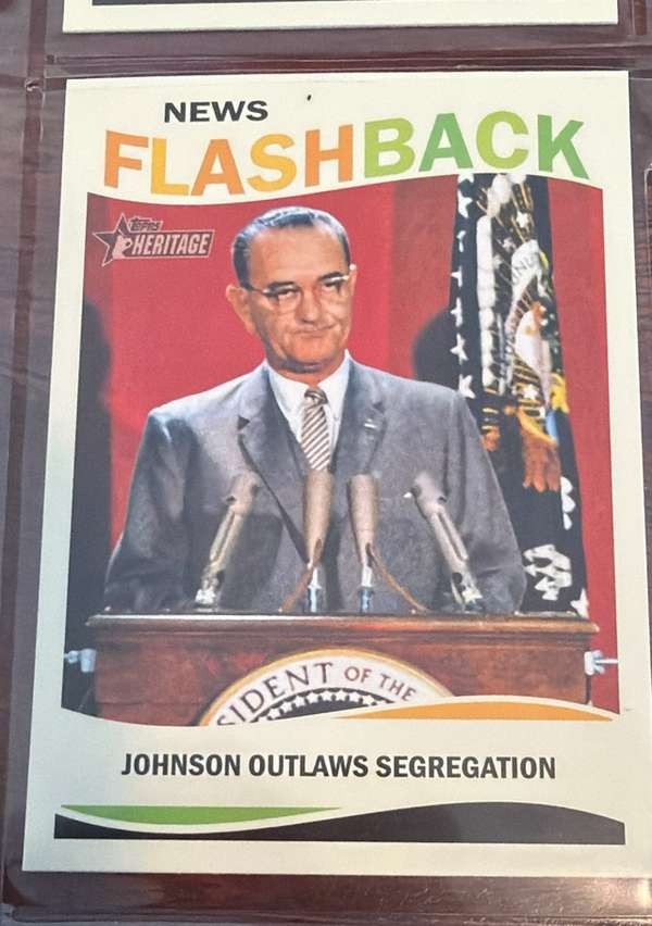 2013 Topps Heritage – News Flashbacks #NF-CRA Johnson Outlaws Segregation Mint