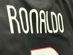 2015 Portugal Away Jersey #7 Ronaldo Medium Soccer CR7 Vintage Black Kit