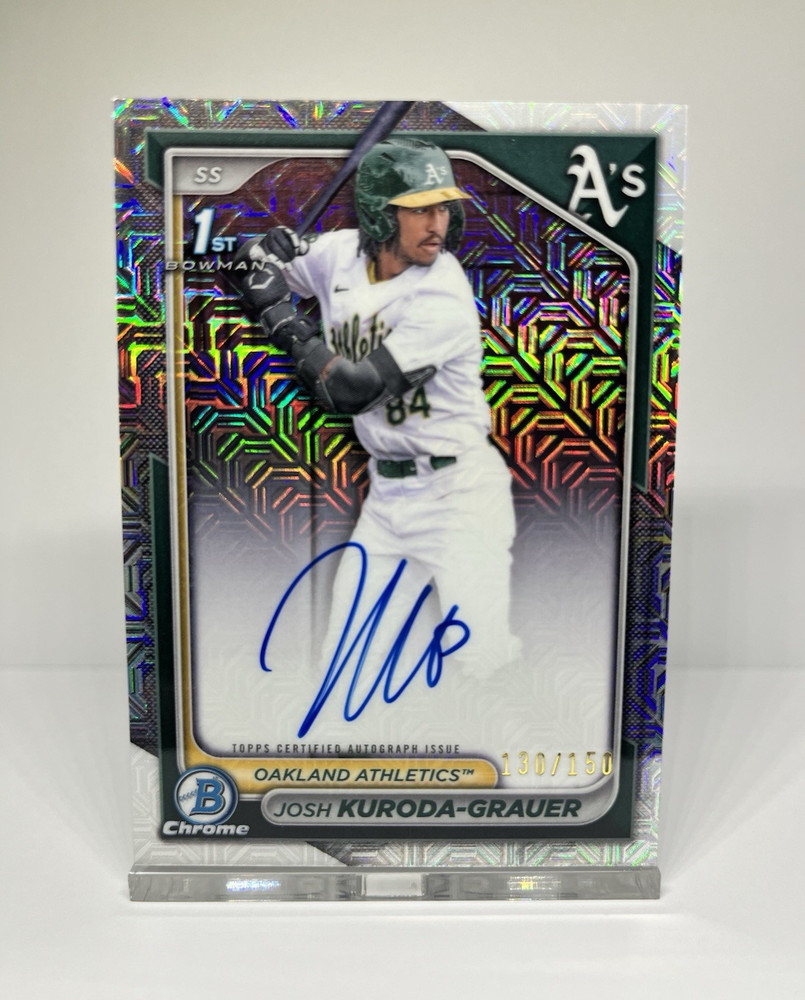 2024 Bowman Draft Josh Kuroda-Grauer Oakland Athletics 1st Auto /150