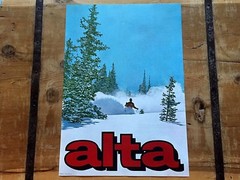 VINTAGE 1960&rsquo;s *ALTA* SKI Area UTAH DEEP POWDER SKIING Poster MINT CONDITION!