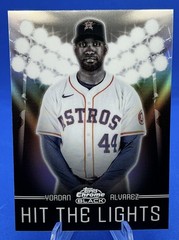 2025 TOPPS CHROME BLACK YORDAN ALVAREZ HIT THE LIGHTS SSP ASTROS