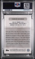 2024 TOPPS ROYALTY TENNIS #1 CARLOS ALCARAZ 55/99 PSA 9