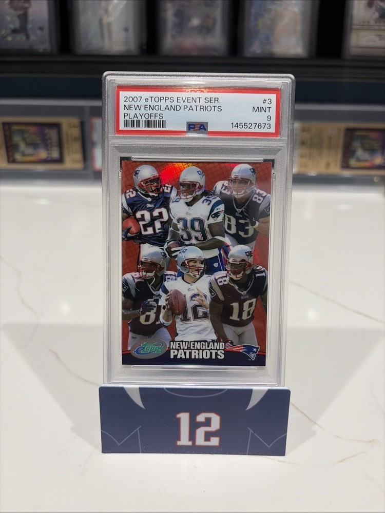 TOM BRADY 2008 ETOPPS ISSUE 2007 RANDY MOSS /999 PSA 9 INVEST GOAT HOF MVP TB12