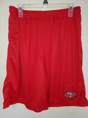 0724 BOYS SAN FRANCISCO 49ers Polyester Jersey SHORTS W/Pockets RED