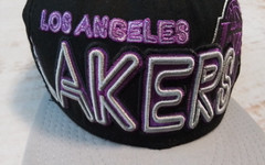 L.A. Lakers Adjustable Snapback Hat New Era 9Fifty Black Purple