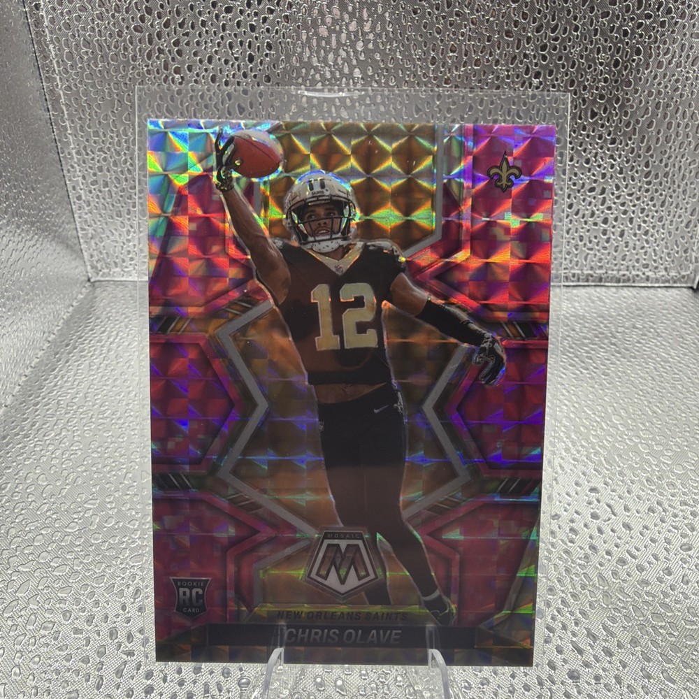 2022 Panini Mosaic – Rookies Chris Olave #313 Camo Pink Mosaic Prizm (RC)