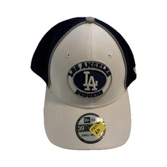 New Era 39THIRTY Los Angeles Dodgers MLB Cap Hat S/M White Navy Blue