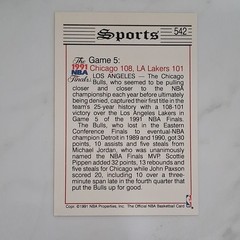 NBA Hoops 1991 Hoops Tribune #542 Jordan Bulls Win First NBA Title Finals