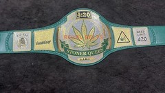Smoker Stoner 420 Heavyweight Championship Title Belt Adult Size, Stacked Plated