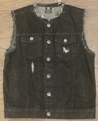 2018 WWE Aleister Black Fade To Black Adult Denim Vest — Size Medium Rare