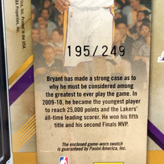 /249 Kobe Bryant Patch Game Worn SGC 9.5 2010-11 Prestige Stars NBA Material #7