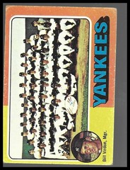 1975 Topps #611 New York Yankees / Bill Virdon