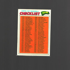 1977 TOPPS BASEBALL SET BREAK 562 CHECKLIST 529-660 NM/MT