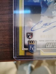 2026 Topps Chrome Carter Jensen Autograph Yellow Refractor /275 (RC) Royals