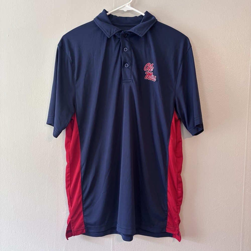 Ole Miss Colosseum Polo Navy And Red Men’s Medium
