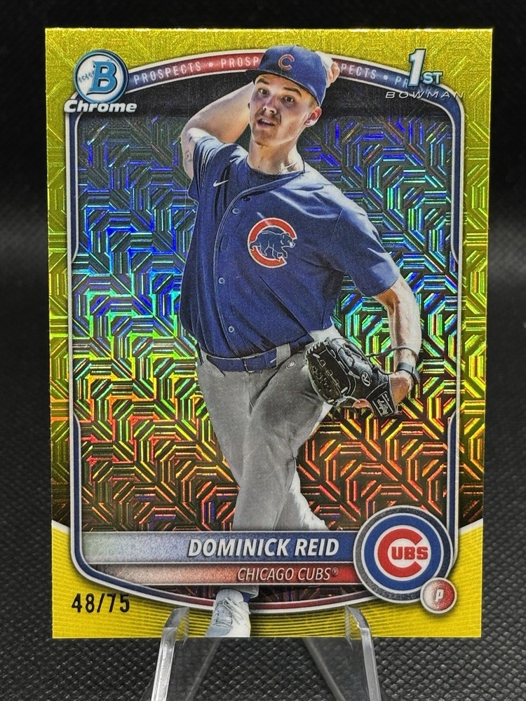 Bowman Chrome 2025 1st Edition Dominick Reid Gold Mojo /75