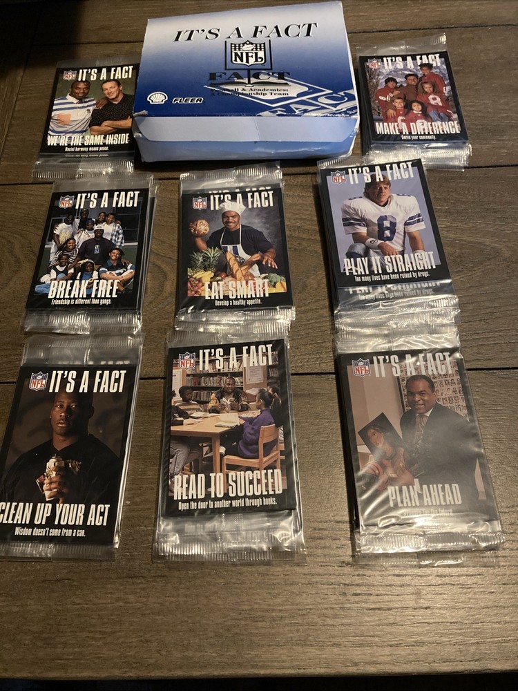 TROY AIKMAN ,Emmitt Smith +7 More 1996 « IT&rsquo;S A FACT » NFL PROMO 34 Sealed PACKS