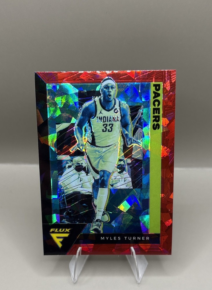 2020-21 Panini Flux – Myles Turner #70 Red Cracked Ice Prizm
