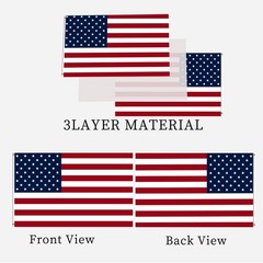 American Flags for Outside 36 inches by 60 inches, Double Sided USA Flag 3×5