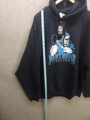 Carolina Panthers Mickey Mouse Hoodie Sweatshirt XL Adult NWT Junkfood NFL Black