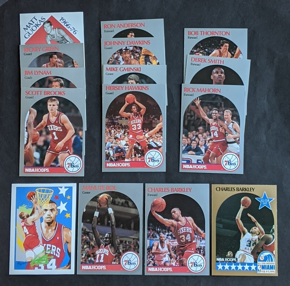 1979-1995 Philadelphia 76ers Team Sets & Lots – Barkley Dr J Dawkins Bol & More