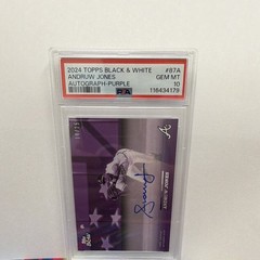 Topps 2024 Black & White Andruw Jones Purple Auto /25 #87A PSA 10 Braves