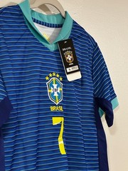 Brasil Vinicius Junior #7 Soccer Jersey Blue Unisex Adult