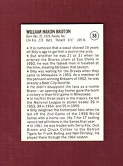 #38 BILLY BRUTON ~ 1953 Boston/Milwaukee Braves
