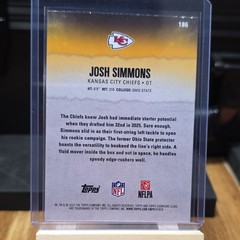 2025 Signature Class Josh Simmons Black and Yellow RC /10